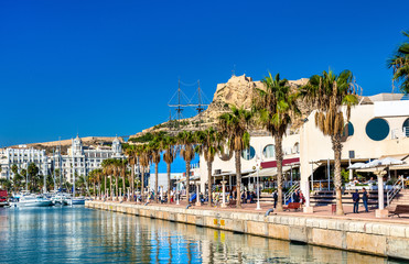 Promenade in the Marina of Alicante, Spain