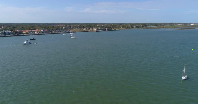 Stock aerial video St. Augustine Florida USA