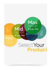 Business flyer circle abstract background