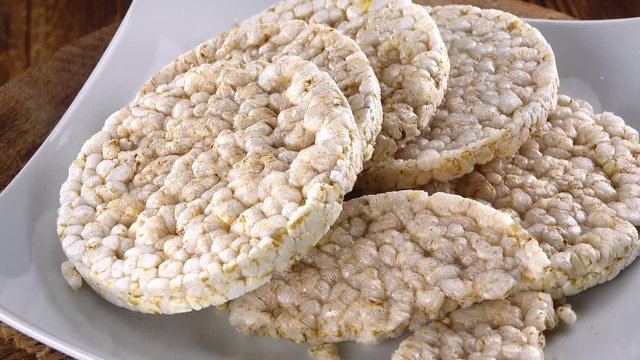 Rotating Rice Cakes (not loopable; 4K footage)