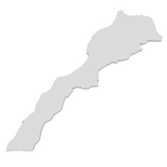 3d Illustration of Morocco Map Isolated On White Background
