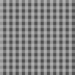 Seamless black gingham pattern. Vector Image.