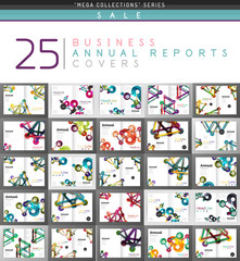 Mega collection of 25 business annual reports brochure cover templates