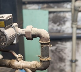 Hydraulic pipes an valves in basement