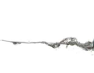 blue water splash isolated on white background