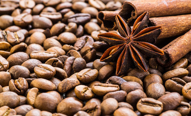 Coffee beans background. Coffee.