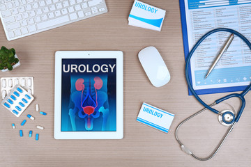 Urologist workplace in office