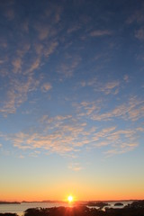 松島の日の出(新富山展望台より)