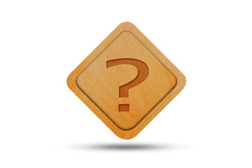 Wooden sign isolated on white