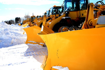 Snow removal car standby