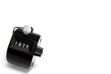 Counter on white background