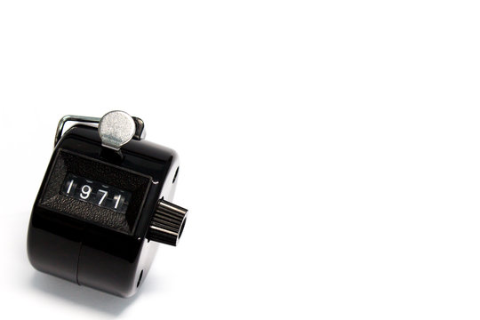 Counter on white background