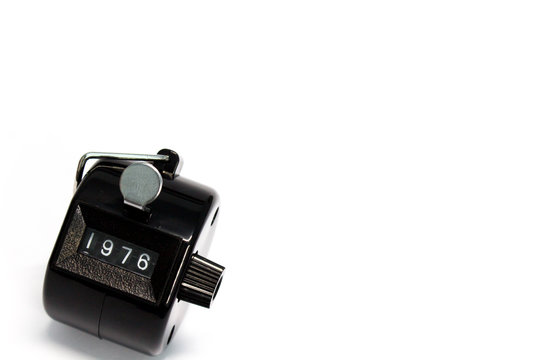 Counter on white background