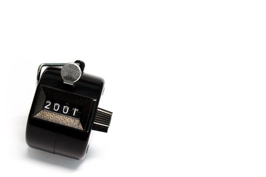 Counter on white background