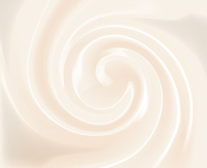 Fototapeta na wymiar Vector Vanilla Swirl Cream Texture Background
