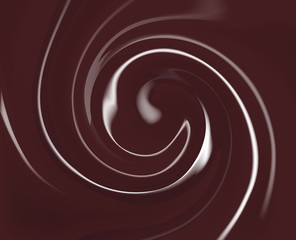 Vector flow of liquid chocolate Swirl Cream Texture Background