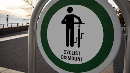 Cyclist dismount