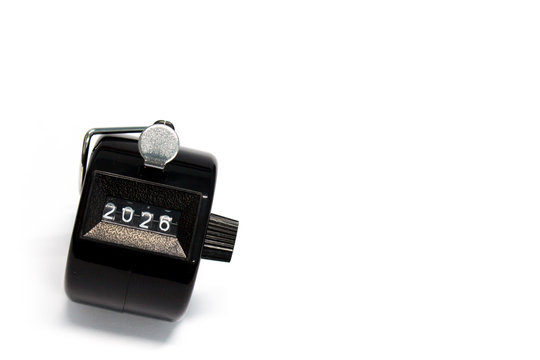 Counter on white background