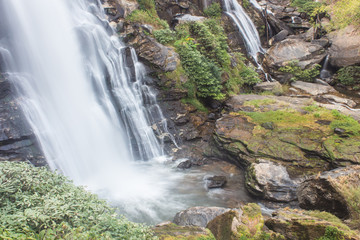 Fototapeta premium Wachirathan waterfall doi inthanon national park, Chomthong Chiang mai