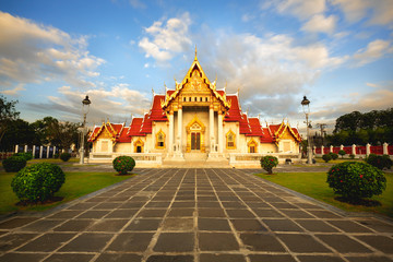 The Marble Temple, Wat Benchamabopit Dusitvanaram in Bangkok, Th