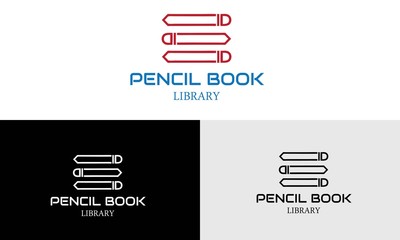 pencil book vector logo