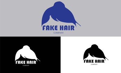 fake hair vector logo