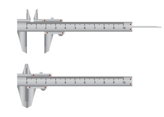 Vernier Caliper isolated on white background.