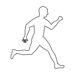 man running fitness icon vector illustration graphic design