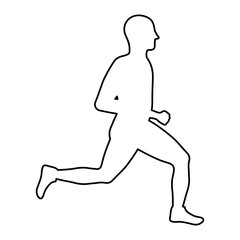 man running fitness icon vector illustration graphic design