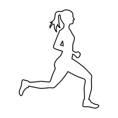 Fototapeta na wymiar woman running fitness icon vector illustration graphic design