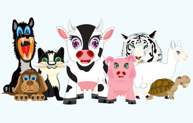 Naklejka premium Much pets animal