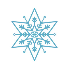 snowflake winter snow icon vector illustration graphic design
