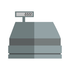 Cash register icon. Money financial item commerce market and buy theme. Isolated design. Vector illustration