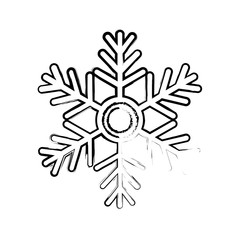 Obraz premium snowflake winter snow icon vector illustration graphic design