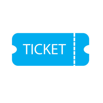 ticket icon on white background. ticket sign.