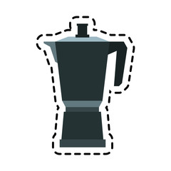 Coffee kettle icon. Drink breakfast beverage and restaurant theme. Isolated design. Vector illustration