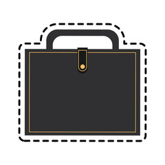 Suitcase icon. Business travel baggage and luggage theme. Isolated design. Vector illustration