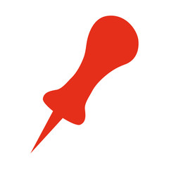 push pin thumbtack icon vector illustration graphic design