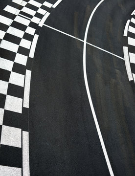 Car race asphalt on Grand Prix street track