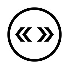 left right arrows icon vector illustration graphic design