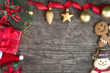 Christmas ornaments decorations with gift boxes