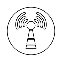 antenna communication technology icon vector illustration graphic design