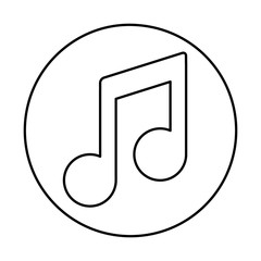 Music note symbol icon vector illustration graphic design