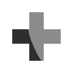 Medical cross symbol icon vector illustration graphic design