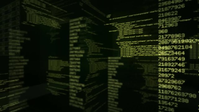Program Code. Loopable. Green/black. 360.