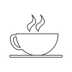 Coffee cup icon. Drink breakfast beverage and restaurant theme. Isolated design. Vector illustration
