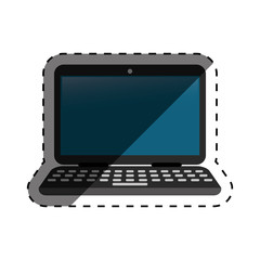 Laptop pc technology icon vector illustration graphic design