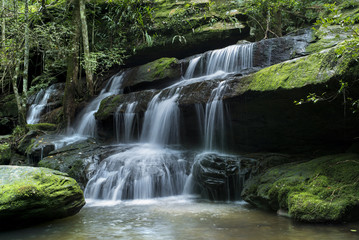 Fototapeta na wymiar Waterfall, Phu Kradueng National Park, Loei Thailand.