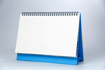 Blank paper desk spiral calendar