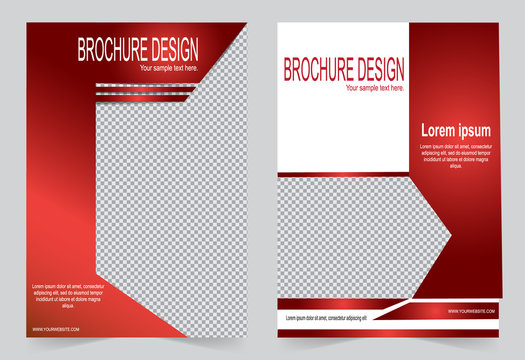 Brochure template, Flyer design red template